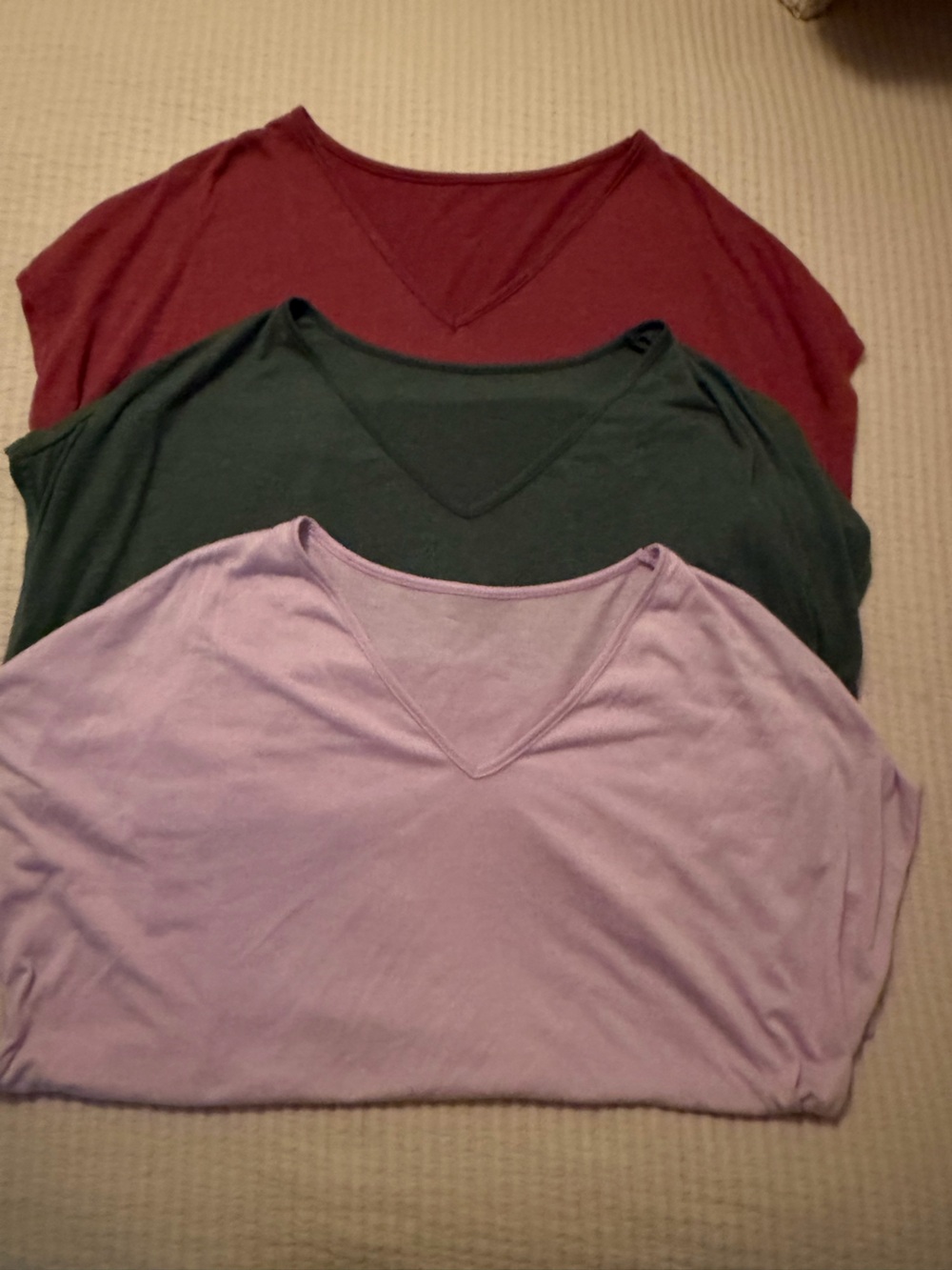 Shien Kimono V Neck Tee 3 piece Lot Top Set Sz Large